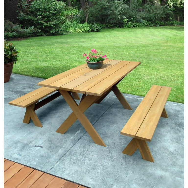 northbeam X-Frame Picnic Table Dining Set - Walmart.com
