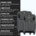 thumbnail image 6 of Casey Soft side Lightweight Expandable with 360° Dual Spinning Wheels and Combo Lock – Includes 28", 24", 20" 3-Piece Luggage Set, 6 of 13