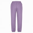thumbnail image 4 of kpoplk Girls' Athletic Sweatpants Cute Baggy Jogger Pants with Drawstring and Pockets for Teen Girls(Purple,9-10 Y), 4 of 5