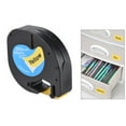 thumbnail image 3 of Label Tape 91202 Plastic Self-Adhesive Refill Black Printed on Yellow 1/2" x 13 ft 12 mm x 4 m For DYMO LT-100H Label Machine, 1 Roll, 3 of 7