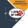 thumbnail image 2 of Magnet Me Up I Love My Cat Black and White with Red Paw Print Oval Magnet Decal, 4x6 In, Vinyl Automotive Magnet, 2 of 7