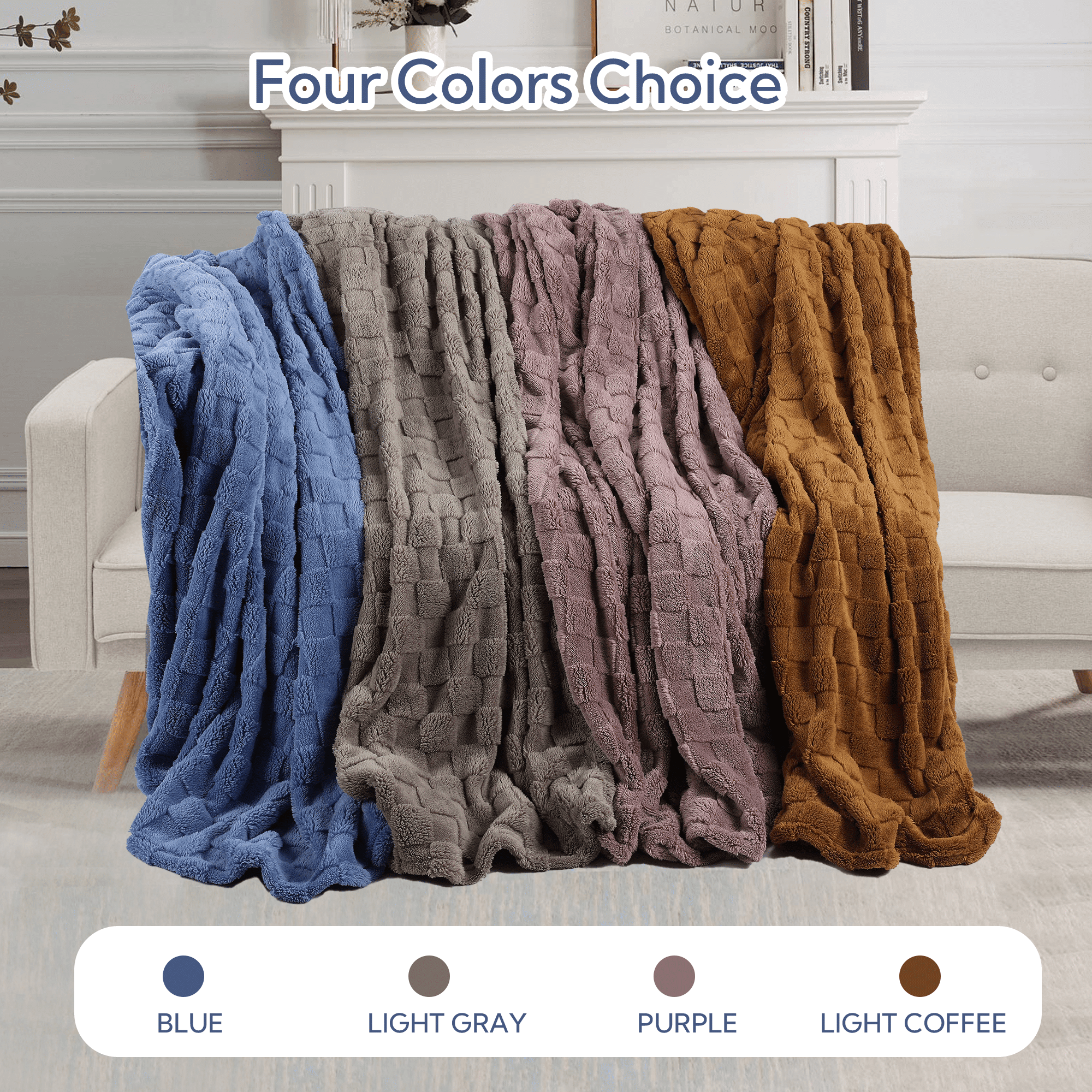 SUNNY HEAT Sherpa Blanket Twin Size 60''x80'' All-Season Lightweight Ultra Soft Bed Blanket Couch, Bed, Sofa, Travel Use, Gift, Light Grey