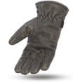 thumbnail image 2 of First Mfg Co - Teton - Men's Motorcycle Biker Riding Black Leather Gloves - Extra Large - Distressed Leather, 2 of 2
