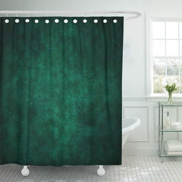 Deep Teal Plaster Blue Forest Rich, Bright Teal Curtains