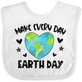 thumbnail image 3 of Inktastic Make Every Day Earth Day with Hearts and Stars Boys or Girls Baby Bib, 3 of 4