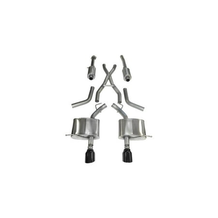 - Corsa 11-14 Dodge Durango 5.7L V8 Black Sport Dual Rear Cat-Back Exhaust