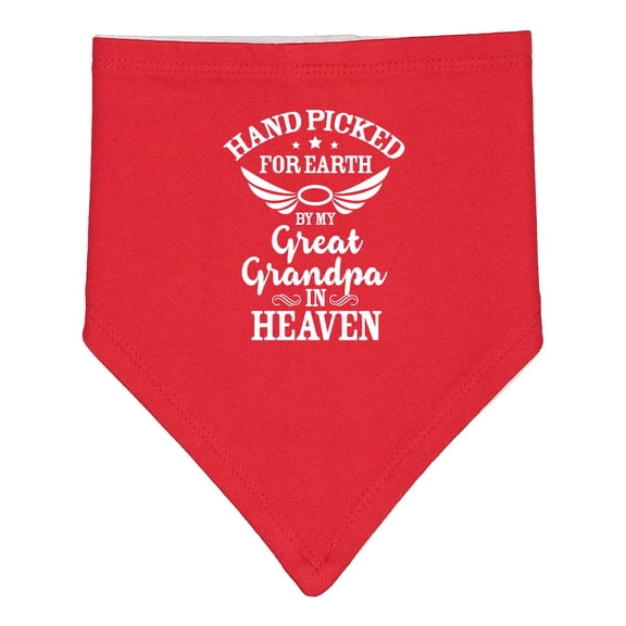 Inktastic Handpicked for Earth by My Great Grandpa in Heaven Baby Bandana Bib