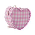 thumbnail image 2 of Bolsa de maquillaje con forma de corazón, organizador de maquillaje de viaje con asa, portátil y bonita bolsa de cosméticos. Rosa, 2 of 9