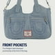 thumbnail image 3 of Bolso de mano True Religion, bandolera vaquera, 33 x 38 x 13 cm, 3 of 7