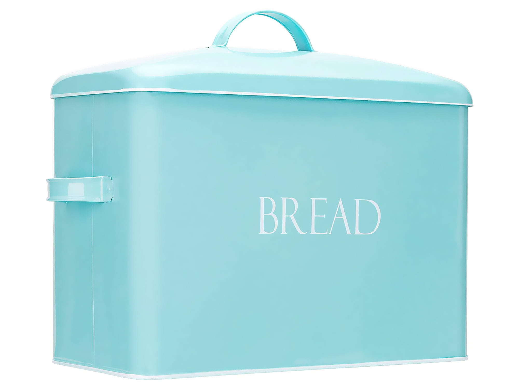 Loaves Fresh White Metal Extra Large Keeps 2 Bread Box For Kitchen Countertop 