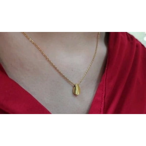 Marya 18K Gold Plated Teardrop Pendant Necklace for Women, 18 Inch