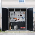 thumbnail image 2 of Remise de Rangement Extérieure Noire 5x3 Pi - Armoire de Patio en Résine Résistante aux Intempéries pour Outils, Coussins et Rangement de Vélos - Verrouillable - Durable et Assemblage Facile, 2 of 8