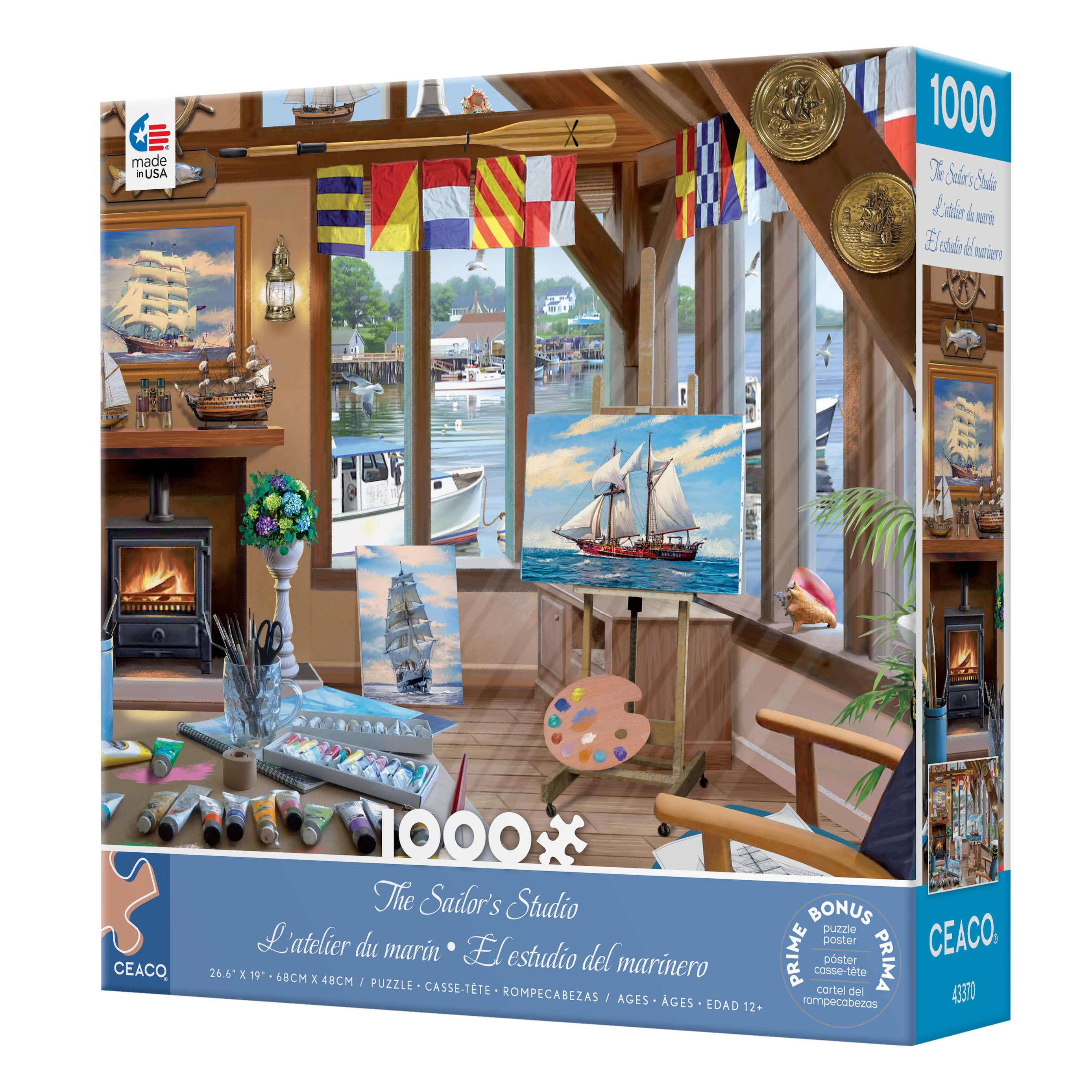 Ceaco The Sailor's Studio (Victor McLindon) 1000 Piece Interlocking Jigsaw Puzzle