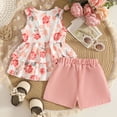 thumbnail image 4 of TAmten Clothes for 1 Year Old Girl Cute Bow Floral Print Sleeveless Dress and Cardigan Set Summer/Fall 2 Piece Outfits(Watermelon Red,18-24 Months), 4 of 6