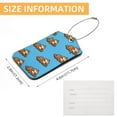 thumbnail image 5 of Square PU Leather Luggage Tags, 2 Pack, with Privacy Cover and Stainless Steel Ring - Suitable for Travel, Backpack, Handbag - Bag Tags, Handbag Tags Sloth, 5 of 7