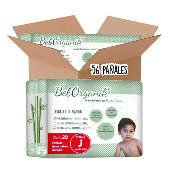 Pañal Desechable de Bambú Bambuorganik Etapa 6 Jumbo