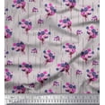 thumbnail image 1 of Soimoi Poly Georgette Fabric Flower Artistic Printed Fabric 1 Yard 42 Inch Wide, 1 of 3