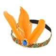thumbnail image 5 of Unique Bargains 1 Pc Headband Feather Elastic Band Hairband for Women Orange, 5 of 5