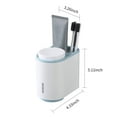 thumbnail image 3 of Labymos Ecoco Toothbrush Rack Magnetic Toothbrush Holder Wall Mounted Toothbrush Cup Organizer Toothbrush Toothpaste Storage, 3 of 8