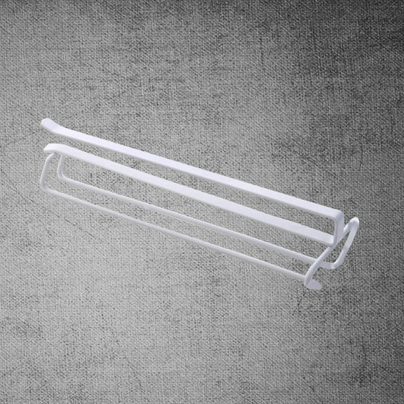 Masteelf White Iron Hanging Cup Holder for Wine Glasses Easy to Install Space Saver 6.5 Inches