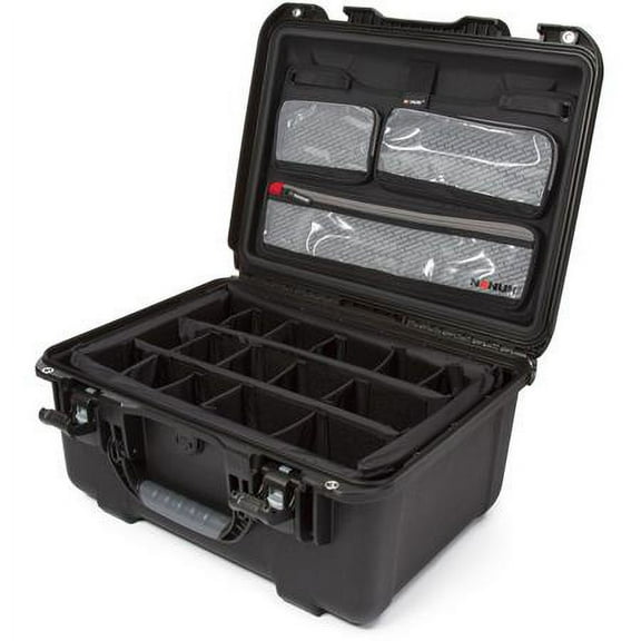 Nanuk Case w/lid org./divider - Black,Interior dimensions = 17.41x12.5x9.50(933-6001)