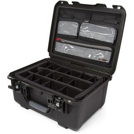 Nanuk Case w/lid org./divider - Black Interior dimensions = 17.41x12.5x9.50(933-6001)