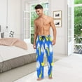thumbnail image 7 of Bananas and Sky Men's Lightweight Pajama Bottoms Stretch Elastic Waist Side Pockets Spring Fall, 7 of 7