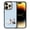 French Bulldog Dog Lying Down Looking Up, variant on WIRESTER Shockproof Soft Rubber Cover Case for Apple iPhone 14 Pro Max 6.7" 2022, French Bulldog Butt Looking Back On Light Blue Background