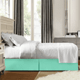 thumbnail image 4 of 14" Tailored Pleated Bed Skirt Dust Ruffle, Cal King, Mint, by Clara Clark, 4 of 4