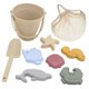 thumbnail image 4 of Set de playa de viaje con juguetes de arena y silicona para niños y niñas, ideal para viajes y vacaciones. Blanco beige, 4 of 9