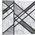 thumbnail image 1 of ARTCANVAS Art Deco Black Lines on White Gray Canvas Art Print - Size: 12" x 12" (1.50" Deep), 1 of 9