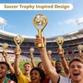 thumbnail image 2 of Handheld Fan for Soccer Trophy Shaped, Portable USB Rechargeable Mini Fan, Safe Anti-Pinch Auto-Stop, Lightweight Stadium Fan for Game Day, Travel, Outdoor, 2026 Football Event Gifts, Rose Gold, 2 of 7