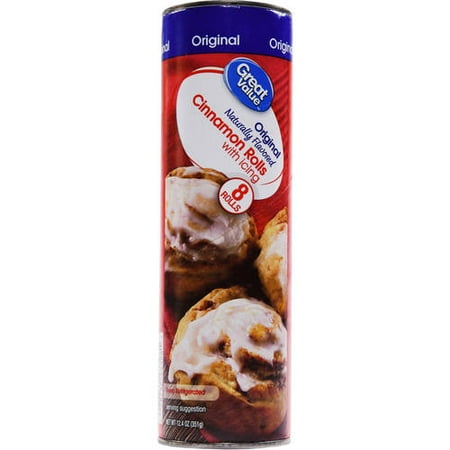 Great Value, Cinnamon w/Icing Rolls, 12.4 Oz., 8 Count