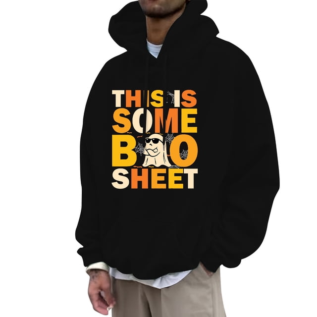 JHLZHS Sweat à Capuche Graphique pour Hommes Mode Décontractée Impression 3D Manches Longues Pull à Cordon Sweat-Shirts Col Rond avec Poche Sweat-Shirt Zippé Sans Capuche