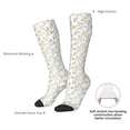 thumbnail image 6 of Fotbe Floral print Women's Men's Novelty Crew Socks Cotton Socks Knee High Socks for Walking,Running,Nurses,Pregnancy, 6 of 8