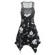 thumbnail image 2 of Vestido de pañuelo impreso de Halloween de Halloween Rosegal Vestidos casuales de talla grande, 2 of 5