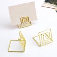 thumbnail image 3 of 10pcs Square Memo Photo Holder Metal Paper Holders Note Clips for Wedding Party Table Decoration (Gold), 3 of 8