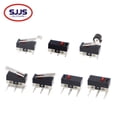 thumbnail image 2 of Interruptor de límite micro, pulsador momentáneo, 1 A, 125 V CA, interruptor de ratón, 3 pines, mango largo, brazo de palanca con rodillo SPDT, 12 x 6 x 6 mm, 2 of 5