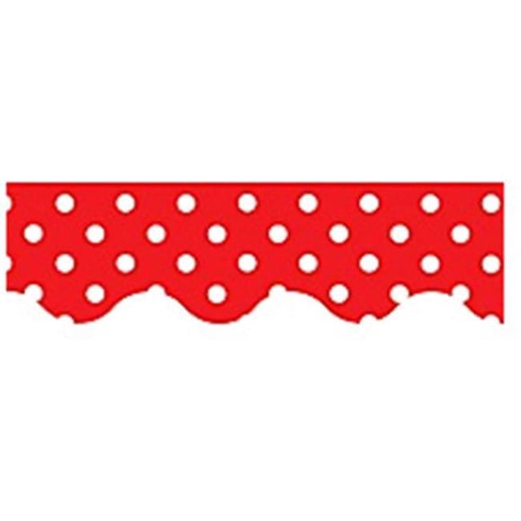 Teacher Created Resources Tcr4665 Red Mini Polka Dots Border Trim