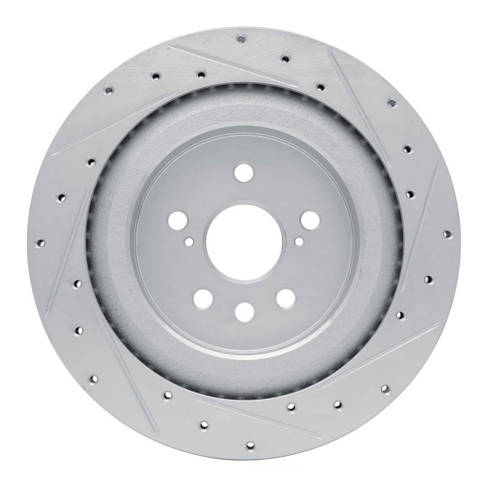 Dynamic Friction Company 631-75065L DFC Brake Rotor - Drilled And Slotted - Silver