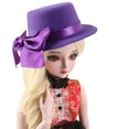 thumbnail image 1 of Sombrero de bombín Ropa Gorras Fascinator Accesorios para muñeca Muñeca , Púrpura Yotijar BJD Doll Bowler Hat, 1 of 9
