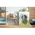 thumbnail image 2 of Ahgly Company Machine Washable Indoor Square Transitional Mustard Yellow Area Rugs, 3' Square, 2 of 7