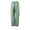 thumbnail image 6 of Prolriy Cargo Pants Women High Waist Baggy Cargo Jeans for Women Pocket Relaxed Fit Straight Wide Leg Fashion Jeans Baggy Pants for Women, Womens Pants Army Green L, 6 of 6