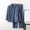 Dark Blue, variant on Ladies Pajamas Sets- Soft Loungewear Lapel Thicken Sleepwear Sets for Women Dark Blue Size M