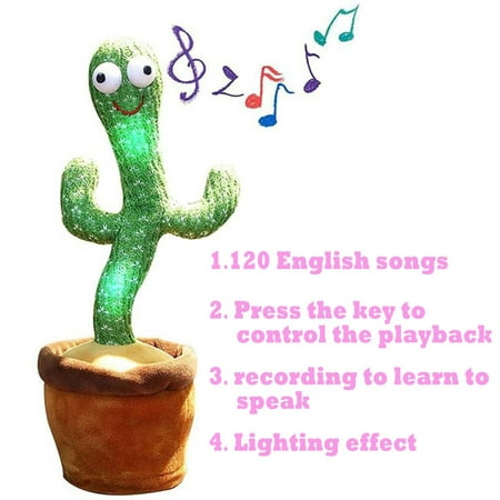 Peluche Cactus Chantant et Dansant KAWAII - 120 Chansons - Accessoire de  Maison et Cadeau pour Enfants