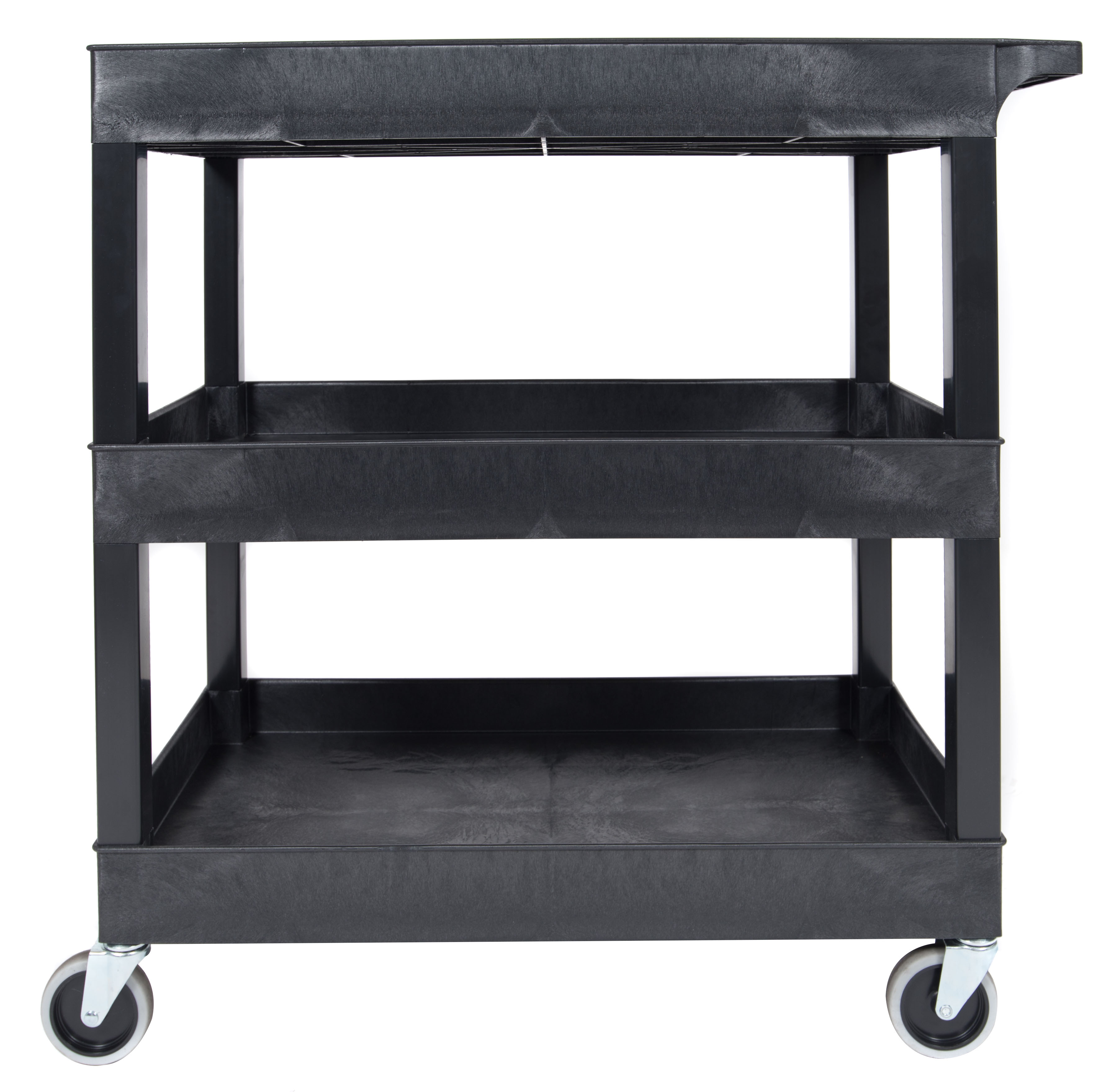 Luxor EC111-B Tub Storage Cart 3 Shelves Black,32 x 18