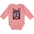 thumbnail image 3 of Inktastic Siberian Husky Sketch Portrait with Sunglasses Boys or Girls Long Sleeve Baby Bodysuit, 3 of 5