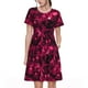 thumbnail image 1 of Fotbe Burgundy Tie Dye Vestido Largo de Moda para Mujer, Vestido Tipo Camiseta con Manga Corta y Estilo Casual a Rayas y Bloques de Color, 1 of 6