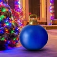 thumbnail image 4 of 24 Inch Giant PVC Inflatable Christmas Ball Ornaments, Outdoor Large Xmas Blow Ball Decorations for Christmas Themed Party Ornaments (1 PC, Blue), 4 of 7