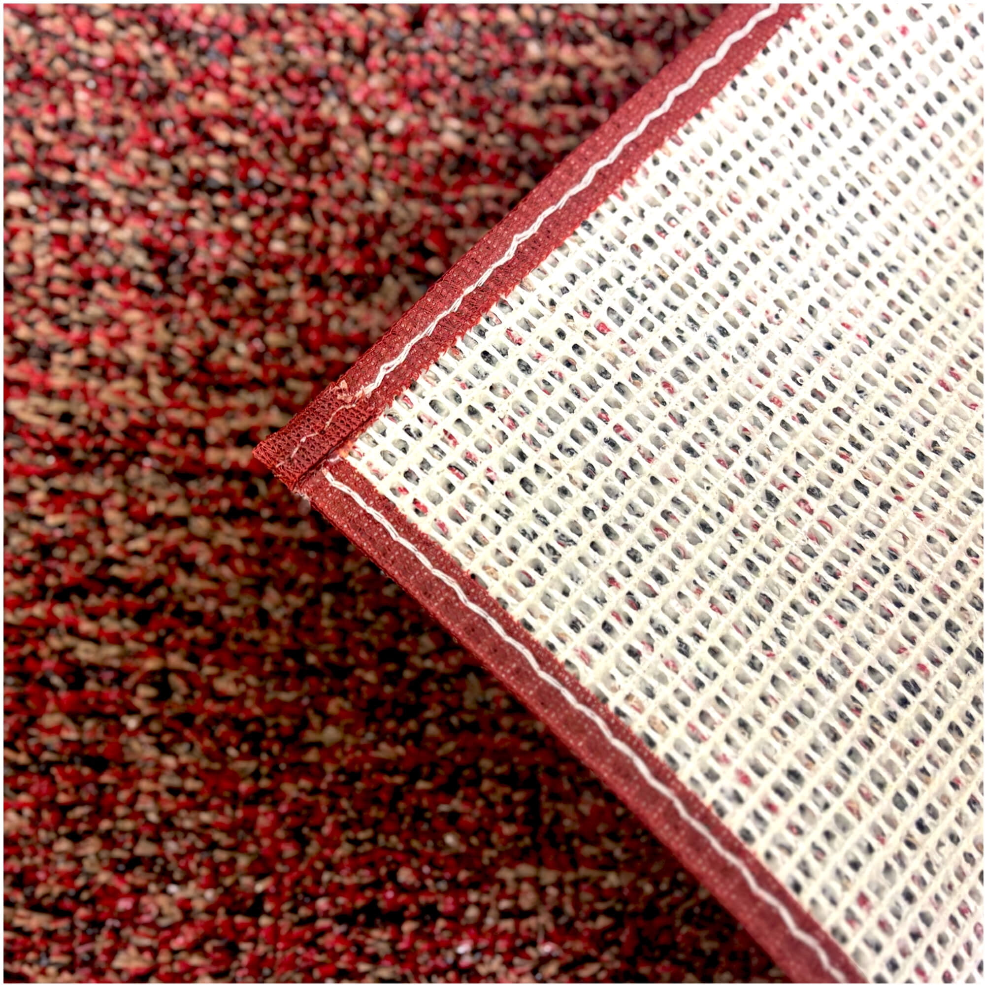 Koeckritz Rugs Premium 4'x4' Red Berry Indoor/Outdoor Turf Rug Ideal for Patios, Decks